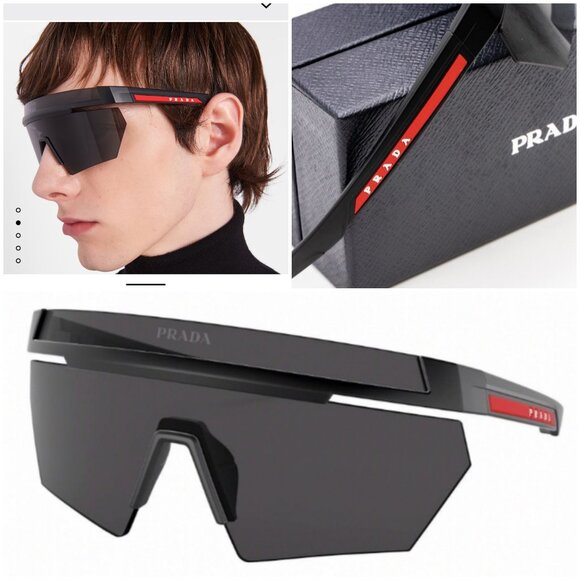 SLATE PRADA GLASSES LINEA ROSSA NEW - Picture 1 of 4